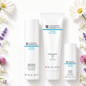 Janssen Cosmetics Intense Hydration Skincare System — set of 3 products including Deep Xpress Moist Serum, Hydro Active Gel and Aqualift Eye Gel for dry and dehydrated skin Ireland