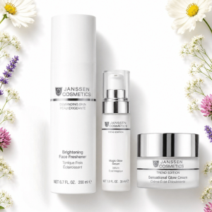 Janssen Cosmetics Niacinamide Glow Skincare System — set of 3 products including Brightening Face Freshener, Magic Glow Serum and Sensational Glow Cream for brighter more radiant skin Ireland